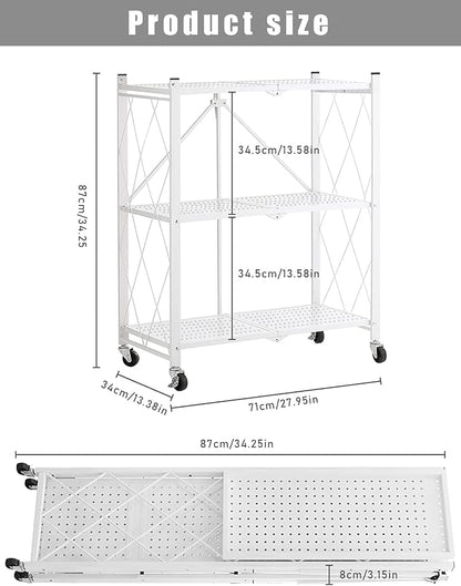 3-Tier Foldable Standing Shelf Units - Image 3