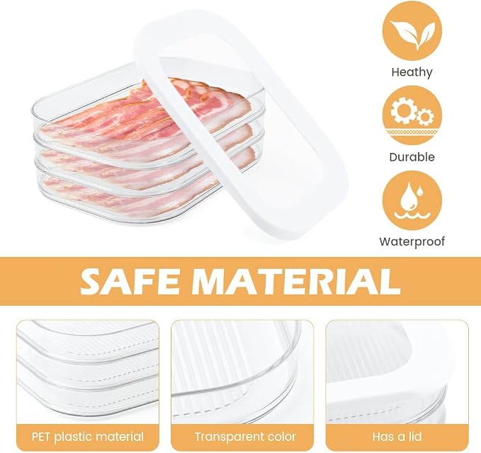 3 Layer Deli Meat Container for Fridge Stackable Organizer | Fridge storage for - Image 3