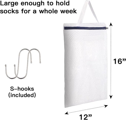 2-Pack Hanging Mesh Laundry Bags - Image 2