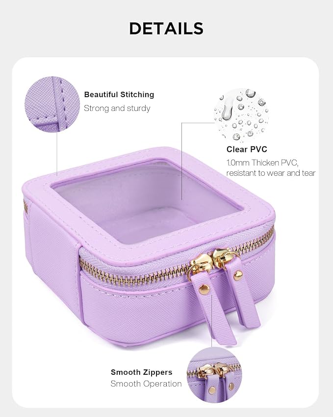 Travel Clear Makeup Bag Set, TSA Approved Cosmetic Bag Case - Image 3