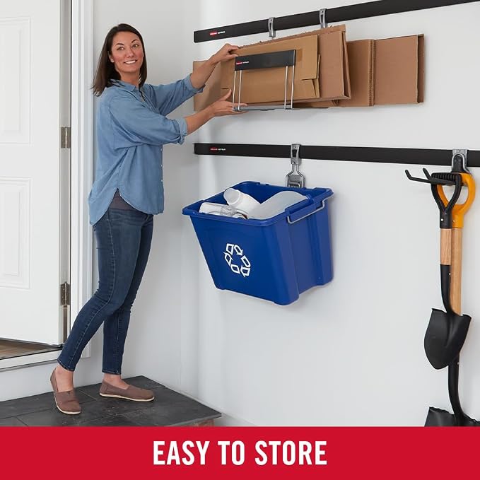 Rubbermaid Garage FastTrack Recycled Cardboard Holder, Wall Mounted Recycling - Image 3