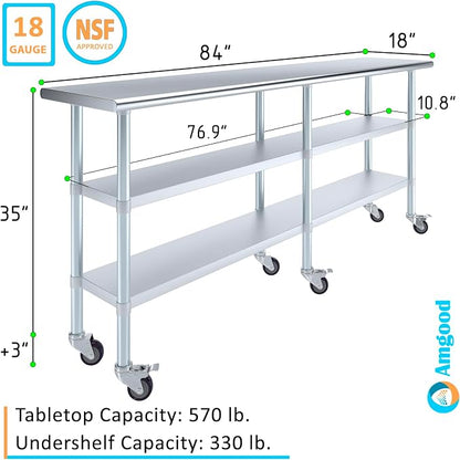 AmGood Stainless Steel Work Table - Image 3