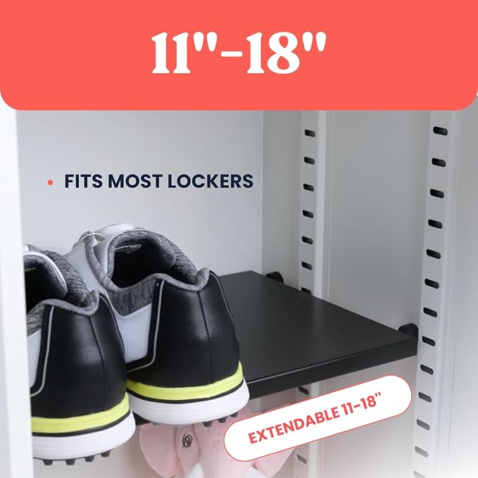 Home in Bold Metal Adjustable Locker Shelf | Heavy Duty Powder-Coated Steel - Image 4