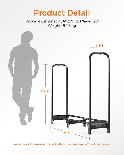 Firewood Rack，4ft Heavy Duty Fire Wood Storage Racks - Image 8