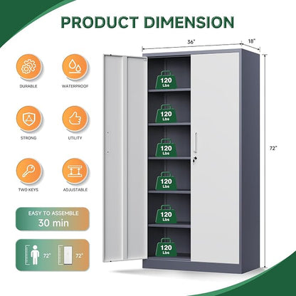 Letaya Metal Storage Cabinet - Image 3