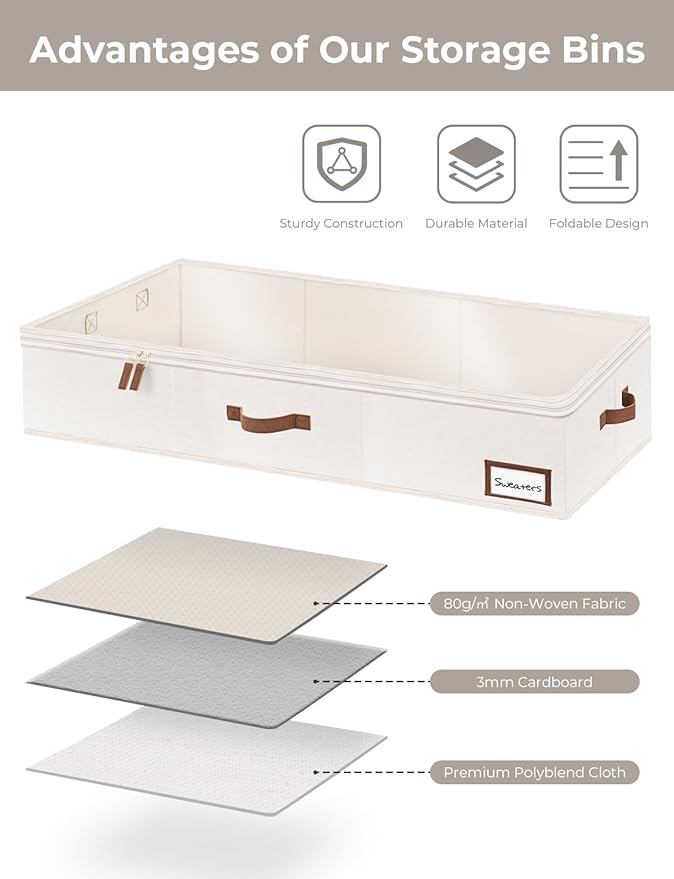 StorageWorks Extra Large Under Bed Storage Containers - Image 5