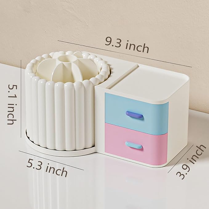 Anyoifax 360 Rotating Makeup Brush Holder 7 Slots Makeup Organizer - Image 5