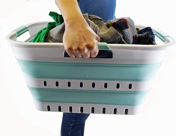 SAMMART Set of 2-30L Collapsible Plastic Laundry Basket - Image 7