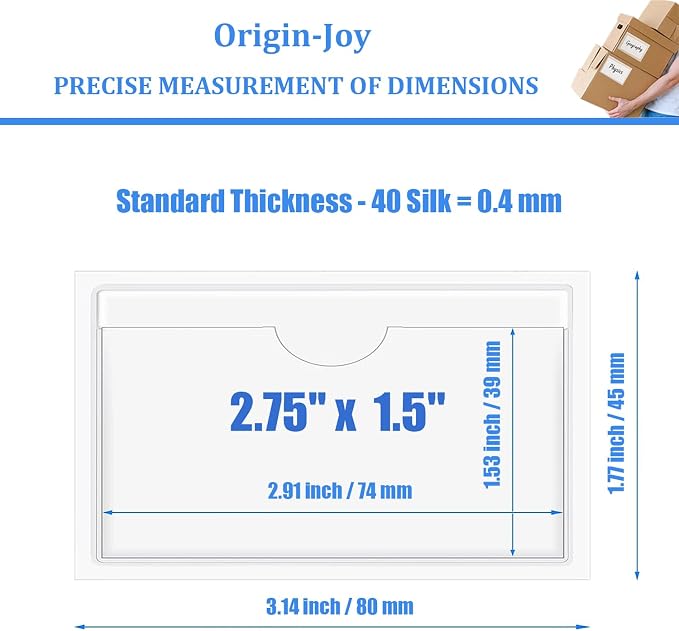 Origin-Joy 25 PCS Self-Adhesive Index Label Pockets - Image 2