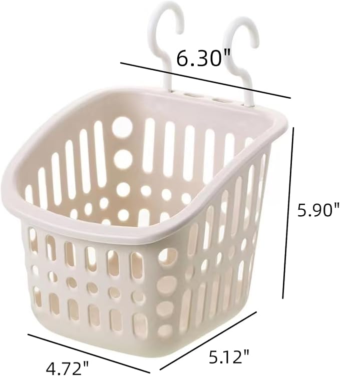 5PCS Plastic Hanging Baskets for Shower, Hanging Basket Organizer - Image 2