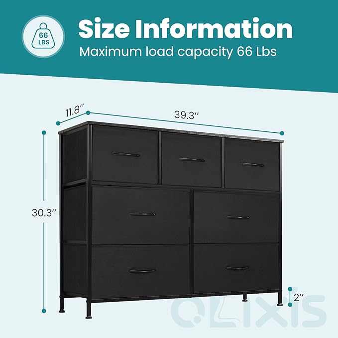 OLIXIS Black Dresser for Bedroom - Image 3