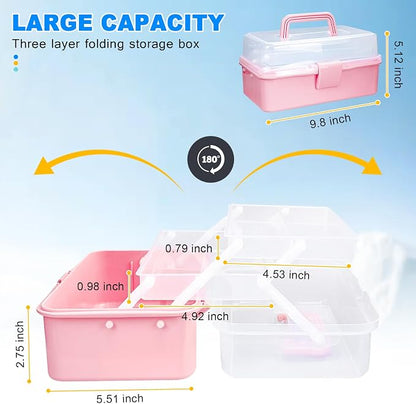 10Inch Tackle Box Organizer and Storage, Three-Layer Sewing Box - Image 2