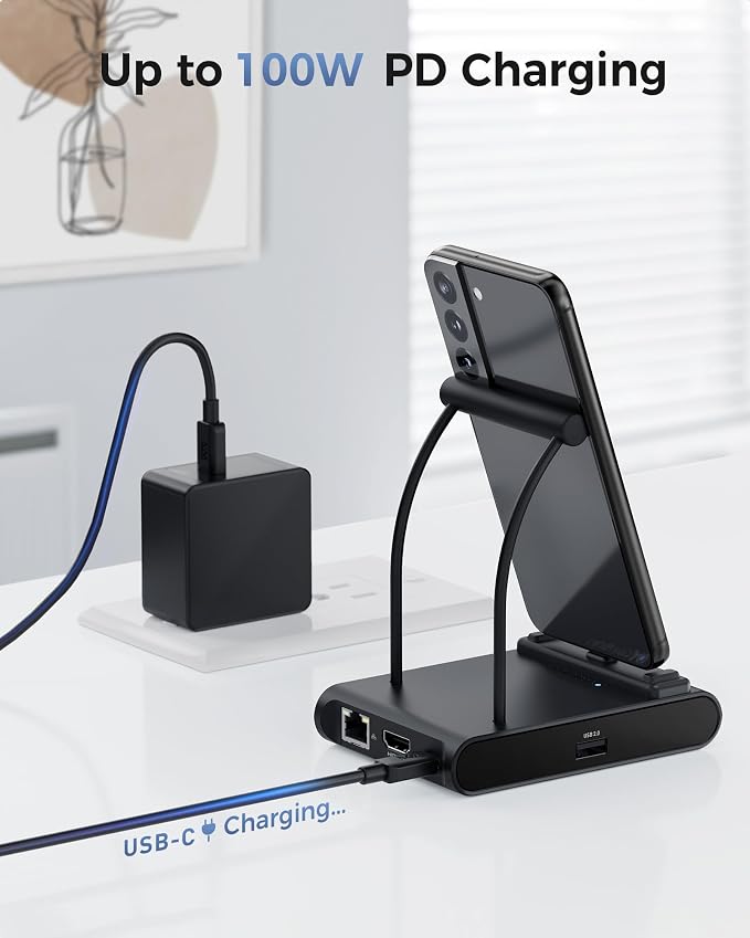 Cable Matters 5-in-1 iPhone 16/15 USB C Hub, 4K@60Hz HDMI | iPad Docking Stand - Image 6