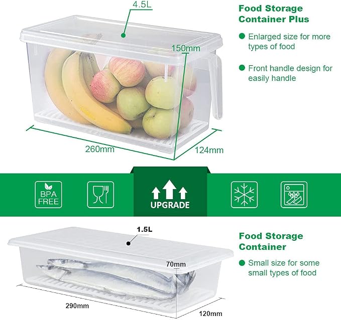 SILIVO Lettuce Keeper for Fridge- 4.5L Vegetable Storage Containers for - Image 2