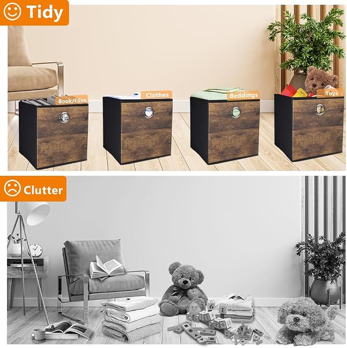 4 Pack Durable Storage Cube Bins - Image 6