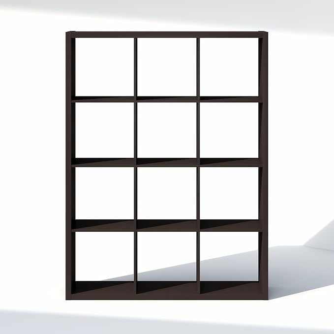 Furinno Cubic 12-Cube Closet Organizers and Storage, Dark Oak | Extra Thick - Image 8