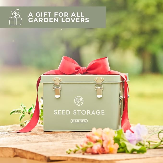 Seed Storage Box – Metal Seed Packet Organizer - Image 2