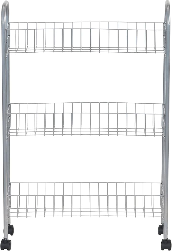 Household Essentials Slim Storage Cart, 3 Shelf Storage Cart by HouseholdEssentials