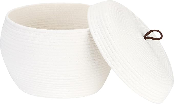 Sea Team Round Cotton Rope Storage Basket by SeaTeam