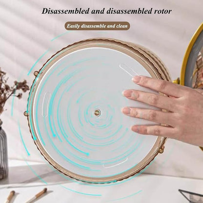 360° Rotating Makeup Organizer, Bathroom Makeup Carousel Spinning Holder Rack - Image 4
