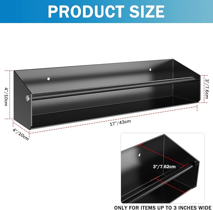 Black Wall Mount Spray Can Holder - Image 2
