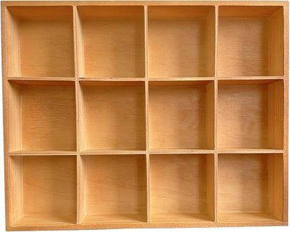 Organizer Box Solid Wood Storage Tray Desktop Display Organizer | Display by LONGTAO
