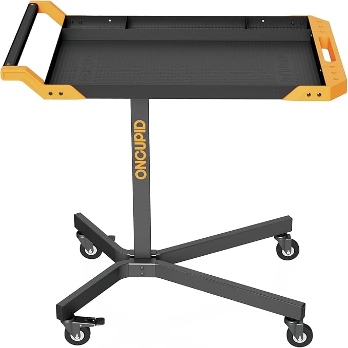 Mobile Work Table, Adjustable Height Workbench by ONCUPID