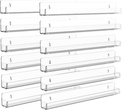 Nail Polish Shelf Wall 15 Inch Acrylic Clear Rack Sunglass Organizer by SOVQUEST