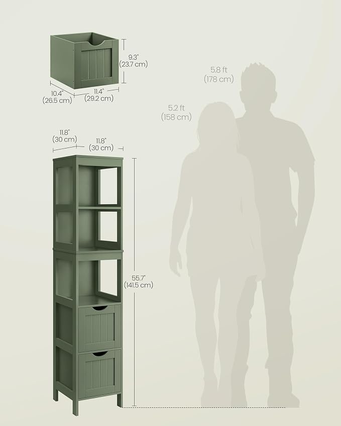VASAGLE Storage Cabinet, Storage Organizer Rack Stand - Image 3