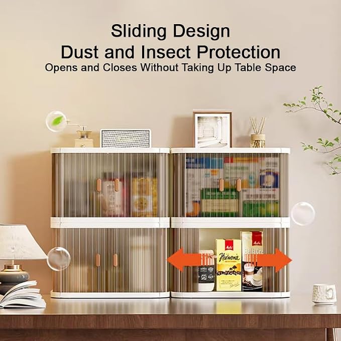 Desktop Storage Box Foldable and Assembly Free Sliding Door Design Ideal - Image 6