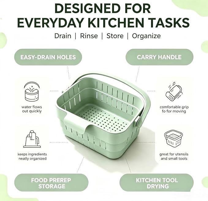 Foldable Hanging Sink Drain Basket, Stretchable Kitchen Sink Strainer, 2026 - Image 6