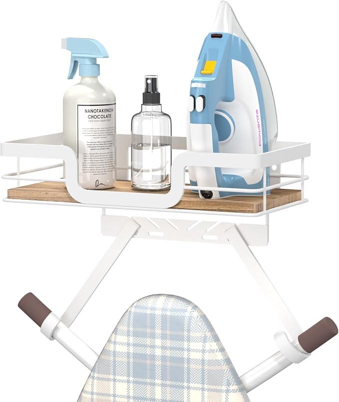 Ironing Board Holder Wall Mount, Laundry Room Organization Storage, T&V Shaped by Awarmhome