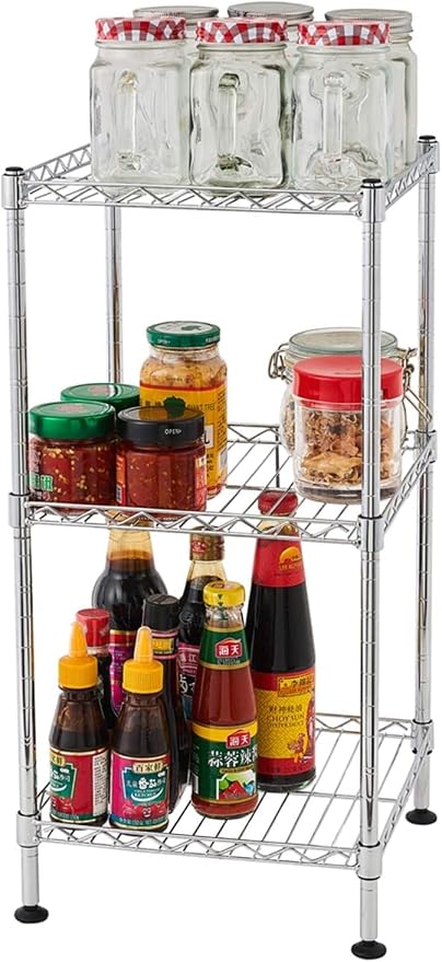 FOXHOLE 3-Tier Wire Shelving Rack Metal Storage Shelf Unit - Image 4