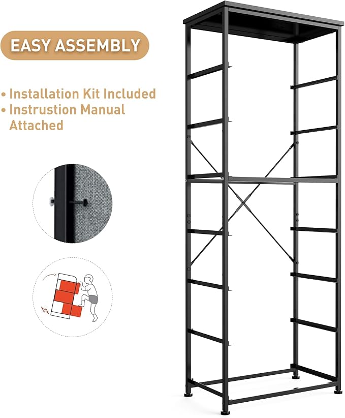 Mifuro Tall Fabric Dresser for Bedroom, Vertical Storage Organizer Tower - Image 9