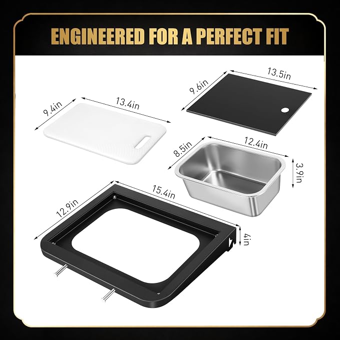 QuliMetal Grill Side Table for Weber Searwood 600/600XL and Smoque/Smoque XL - Image 2