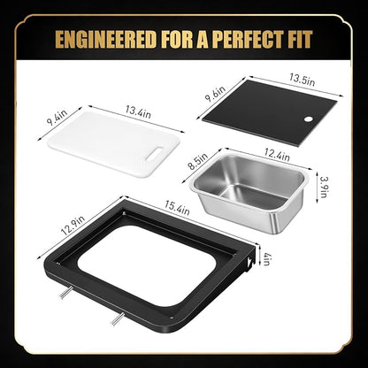 QuliMetal Grill Side Table for Weber Searwood 600/600XL and Smoque/Smoque XL - Image 2