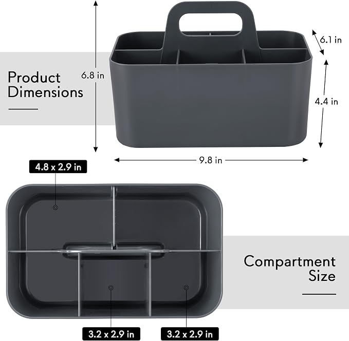 Tiawudi Multipurpose Caddy Organizer, Plastic Caddy - Image 3
