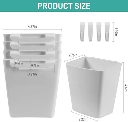 5 Pack Hanging Cup Holders, Space Saving Hanging Storage Basket Pencil Holder - Image 7