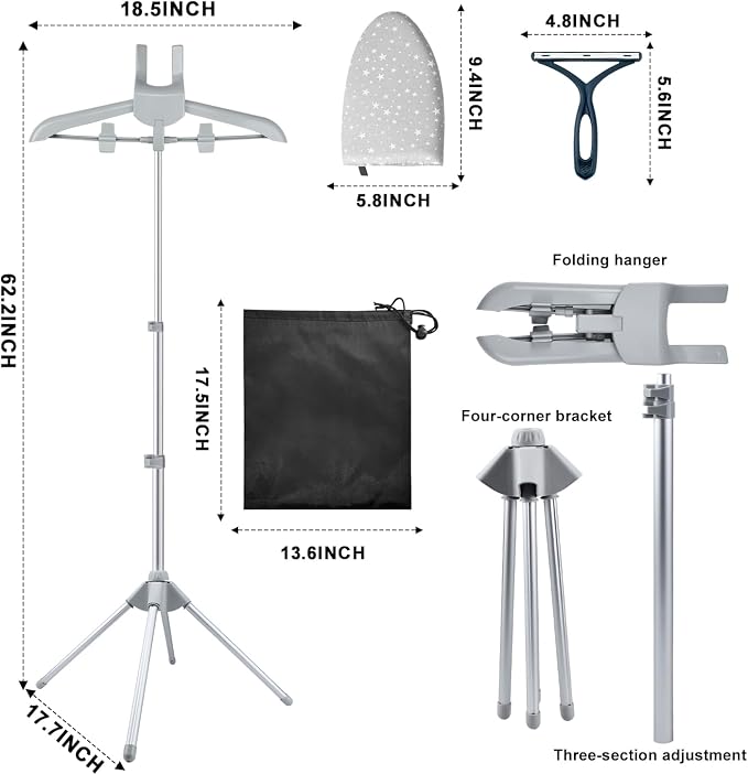Foldable Garment Steamer Hanger Stand - Image 2