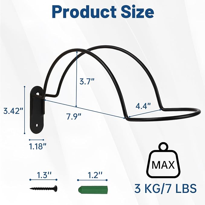 2 Pcs Helmet Rack Hanger Wall Mount Display, Helmet Holder Hooks Wall Mount - Image 5