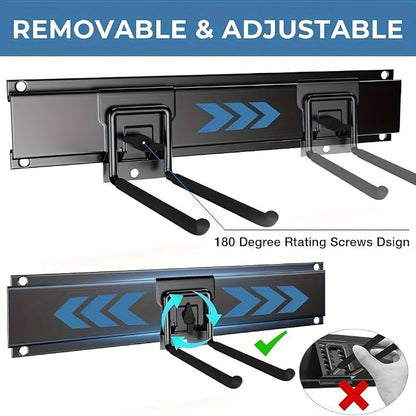 48" Industrial-Grade Wall-Mounted Garage Tool Organizer Heavy-Duty Steel Frame - Image 3