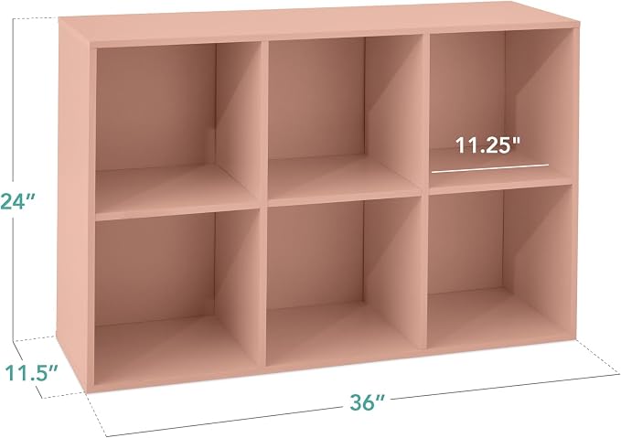 Best Choice Products Kids Bookcase 6-Cube Storage Organizer, 11in Shelf Opening - Image 2