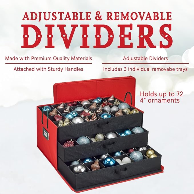 HOLDN’ STORAGE Christmas Ornament Storage Box - Image 7
