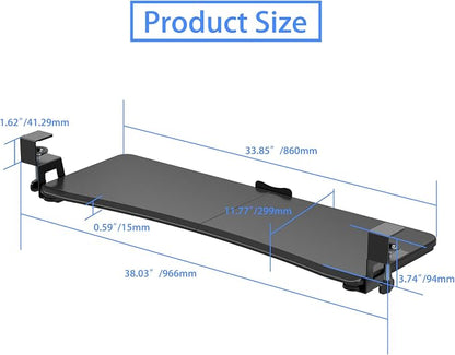 suptek Large Keyboard Tray Under Desk Pull Out - Image 6