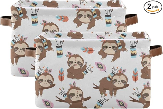 ZAZYXTJ Cute Sloth Storage Basket by ZAZYXTJ