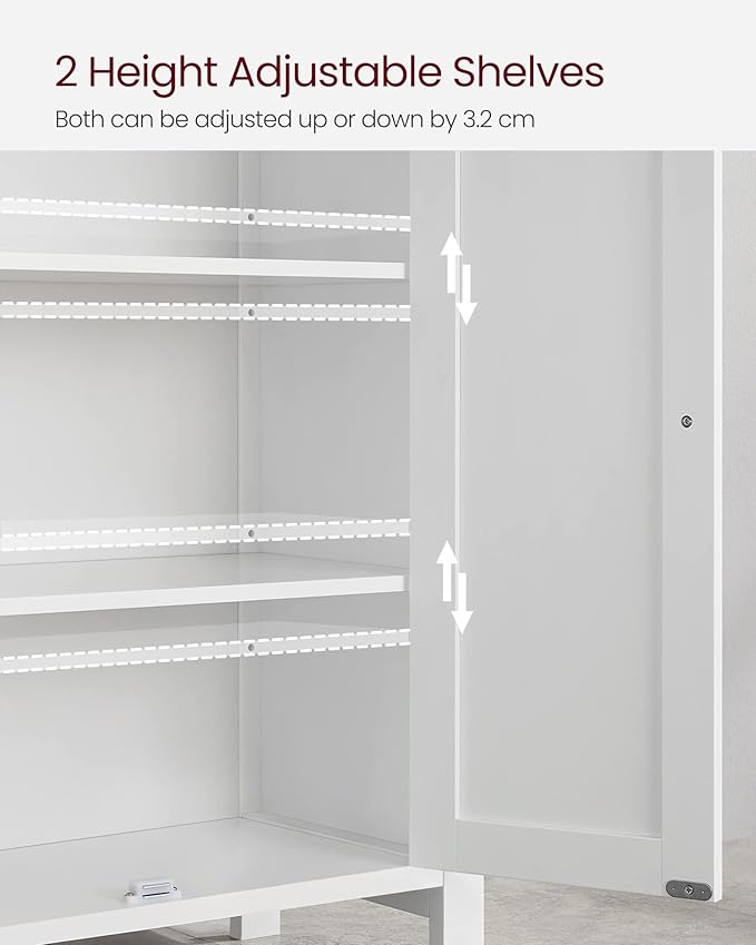 VASAGLE Floor Storage Cabinet, Freestanding Storage Unit - Image 4