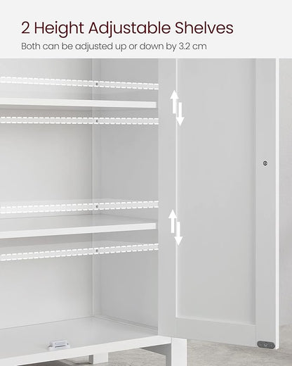 VASAGLE Floor Storage Cabinet, Freestanding Storage Unit - Image 4