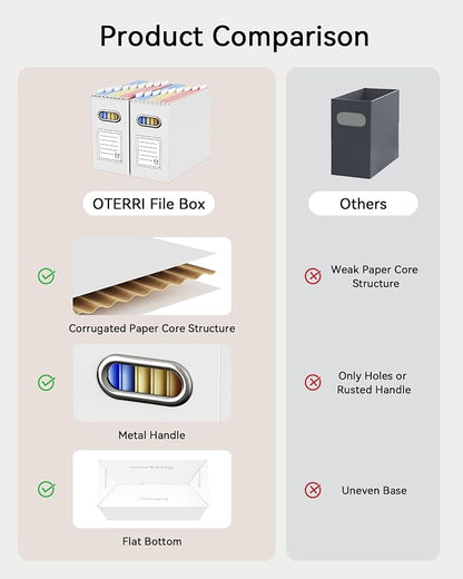Portable Collapsible Cardboard File Box - Image 5