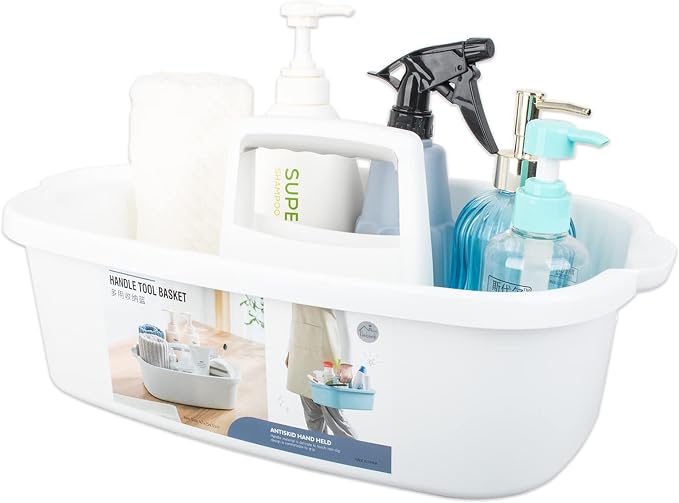 Large Cleaning Supplies Caddy Portable Shower Basket Supply Organizer by JiatuA