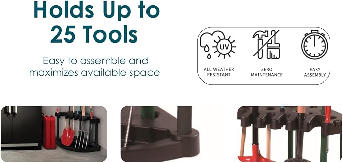 Keter Compact Corner Tool Rack for Maximum Storage and Organization - Image 3